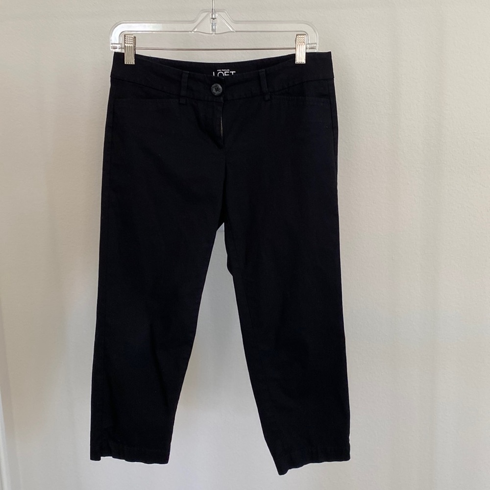 Ann Taylor Loft Original Crop Black Pants